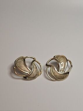 Gold-Tone Swirl  Earrings